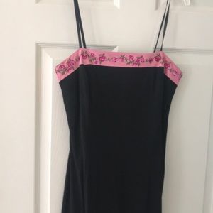 Black and pink dress